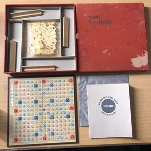 1954 Travel Scrabble Plastic Pin‎ Back Board Game Rare With Sealed Letter Bag!!